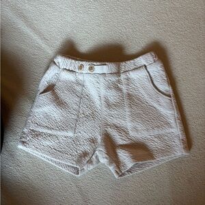 Kids Textured Cream Shorts